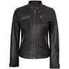image:imageReal Womens Leather Jacket  Cafe Racer Style Leather Jackets for WomenRuboff