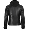 image:imageDecrum Real Lambskin Casual Leather Jacket Men with Removeable HoodMerrill  Black Hooded Leather Jacket