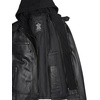 image:imageDecrum Real Lambskin Casual Leather Jacket Men with Removeable HoodMerrill  Black Hooded Leather Jacket