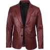 image:imageDecrum Real Lambskin Leather Blazer Men  Casual Mens Leather Blazer JacketBurgundy