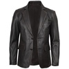 image:imageDecrum Real Lambskin Leather Blazer Men  Casual Mens Leather Blazer JacketDark Brown Ruboff