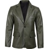 image:imageDecrum Real Lambskin Leather Blazer Men  Casual Mens Leather Blazer JacketOlive Green