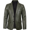 image:imageDecrum Real Lambskin Leather Blazer Men  Casual Mens Leather Blazer JacketOlive Green