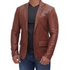 image:imageMens Real Lambskin Leather Suit Jacket Sport Coat Style Business CasualBrown