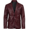 image:imageMens Real Lambskin Leather Suit Jacket Sport Coat Style Business CasualBurgundy