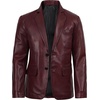 image:imageMens Real Lambskin Leather Suit Jacket Sport Coat Style Business CasualBurgundy