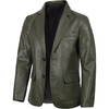 image:imageDecrum Real Lambskin Leather Blazer Men  Casual Mens Leather Blazer JacketOlive Green