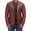 image:imageMens Real Lambskin Leather Suit Jacket Sport Coat Style Business CasualBrown