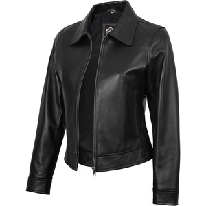 image:imageDecrum Womens Real Lambskin Leather Vintage Style Jacket for WomenM Black