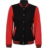 image:imageDecrum Varsity Bomber Jacket Women  High School baseball Style Letterman Jacket WomenBlack Red
