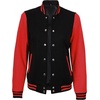 image:imageDecrum Varsity Bomber Jacket Women  High School baseball Style Letterman Jacket WomenBlack Red