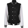 image:imageDecrum Varsity Bomber Jacket Women  High School baseball Style Letterman Jacket WomenBlack White