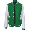 image:imageDecrum Varsity Bomber Jacket Women  High School baseball Style Letterman Jacket WomenGreen White
