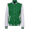 image:imageDecrum Varsity Bomber Jacket Women  High School baseball Style Letterman Jacket WomenGreen White