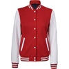 image:imageDecrum Varsity Bomber Jacket Women  High School baseball Style Letterman Jacket WomenRed White