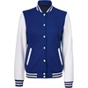 image:imageDecrum Varsity Bomber Jacket Women  High School baseball Style Letterman Jacket WomenRoyal Blue White