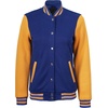 image:imageDecrum Varsity Bomber Jacket Women  High School baseball Style Letterman Jacket WomenRoyal Blue Yellow