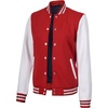 image:imageDecrum Varsity Bomber Jacket Women  High School baseball Style Letterman Jacket WomenRed White