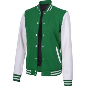 image:imageDecrum Varsity Bomber Jacket Women  High School baseball Style Letterman Jacket WomenGreen White
