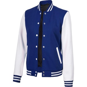 image:imageDecrum Varsity Bomber Jacket Women  High School baseball Style Letterman Jacket WomenRoyal Blue White