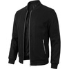 image:imageDecrum Mens Mark Plain Fleece Bomber JacketBlack