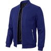image:imageDecrum Mens Mark Plain Fleece Bomber JacketRoyal Blue