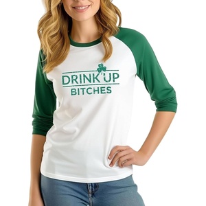 image:imageGreen St Patricks Day Shirt Women  Lets Get Lucky Charms Pattys Irish Saint Patricks Day OutfitsWomens Green Raglan  Drink Up Bths