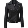 image:imageDecrum Asymmetrical Real Lambskin Biker Style Womens Leather JacketBlack