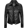 image:imageTrucker Leather Jacket Women  Real Lambskin Vintage Womens Leather JacketBlack