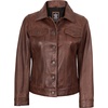 image:imageTrucker Leather Jacket Women  Real Lambskin Vintage Womens Leather JacketCognac Wax