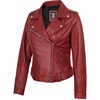 image:imageDecrum Asymmetrical Real Lambskin Biker Style Womens Leather JacketRed