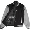 image:imageDecrum Varsity Jacket Men  Casual High School Baseball Bomber Letterman Jacket MenBlack Heather Grey