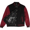 image:imageDecrum Varsity Jacket Men  Casual High School Baseball Bomber Letterman Jacket MenBlack Maroon