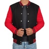 image:imageDecrum Varsity Jacket Men  Casual High School Baseball Bomber Letterman Jacket MenBlack Red