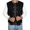 image:imageDecrum Varsity Jacket Men  Casual High School Baseball Bomber Letterman Jacket MenBlack White