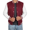 image:imageDecrum Varsity Jacket Men  Casual High School Baseball Bomber Letterman Jacket MenMaroon White