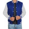 image:imageDecrum Varsity Jacket Men  Casual High School Baseball Bomber Letterman Jacket MenRoyal Blue Heather Grey
