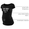 image:imageGraphic Maternity Shirts for Women  Comfortable Short Sleeve Funny Womens Pregnancy TopsMts Black Baby Made Me Eat It Maternity Shirt