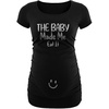 image:imageGraphic Maternity Shirts for Women  Comfortable Short Sleeve Funny Womens Pregnancy TopsMts Black Baby Made Me Eat It Maternity Shirt