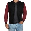image:imageDecrum Varsity Jacket Men  Casual High School Baseball Bomber Letterman Jacket MenBlack Maroon