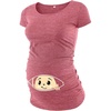 image:imageGraphic Maternity Shirts for Women  Comfortable Short Sleeve Funny Womens Pregnancy TopsHeather Pink  Baby Maternity Tshirt