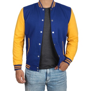 image:imageDecrum Varsity Jacket Men  Casual High School Baseball Bomber Letterman Jacket MenRoyal Blue Yellow