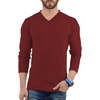 image:imageDecrum V Neck Long Sleeve Shirts for Men  Soft Full Sleeve Casual Style Mens Long Sleeve Tee Shirts MultipackPack of 3  Lgs Set 8 Vneck Shirt Mens
