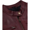 image:imageDecrum Cafe Racer Leather Jacket Women  Real Lambskin Casual Womens Leather JacketBurgundy
