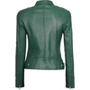 image:imageDecrum Cafe Racer Leather Jacket Women  Real Lambskin Casual Womens Leather JacketGreen