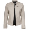 image:imageDecrum Cafe Racer Leather Jacket Women  Real Lambskin Casual Womens Leather JacketOffwhite
