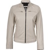 image:imageDecrum Cafe Racer Leather Jacket Women  Real Lambskin Casual Womens Leather JacketOffwhite