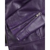 image:imageDecrum Cafe Racer Leather Jacket Women  Real Lambskin Casual Womens Leather JacketPurple Wax