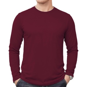 image:imageDecrum Casual Long Sleeve Shirts for Men  Crew Neck Mens Long Sleeve Tee ShirtsMaroon