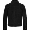 image:imageMens Real Suede Trucker Jacket  Vintage Style Suede Jackets for MenBlack